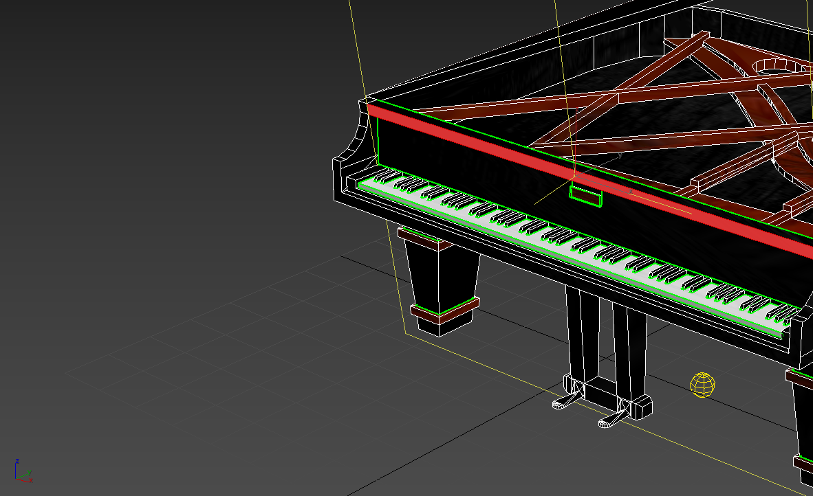 Modelled grand piano